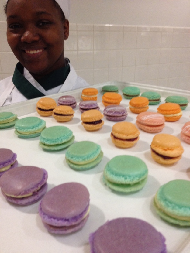 Anthlean, JWU IBPI student, proud of her French macarons!